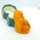 Victorian 9ct Gold & Baltic Amber Specimen Drop Pendant Antique c1890