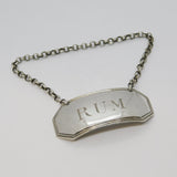 George III Sterling Silver Rum Decanter Label Antique c1780 Robert Hennell I