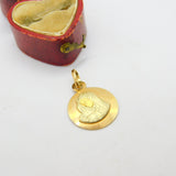 18ct Yellow Gold Religious Madonna Mary Charm or Pendant Vintage c1960