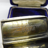 Georgian Sterling Silver Snuff Box 'A Token of Friendship' 1812 Birmingham John Munslow