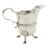 Irish George II Sterling Silver Paw Foot Cream Jug Antique c1750 Dublin