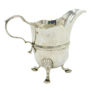 Irish George II Sterling Silver Paw Foot Cream Jug Antique c1750 Dublin