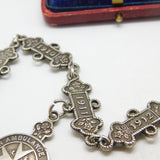 Sterling Silver St. John's Ambulance 'Joseph Jackson' Watch Chain Antique 1909-1917 Fobs & Dates