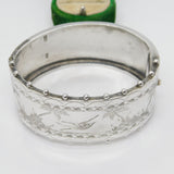 Victorian Sterling Silver Aesthetic Swallow Bangle Bracelet 1882 London Antique