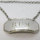 George III Sterling Silver Rum Decanter Label Antique c1780 Robert Hennell I