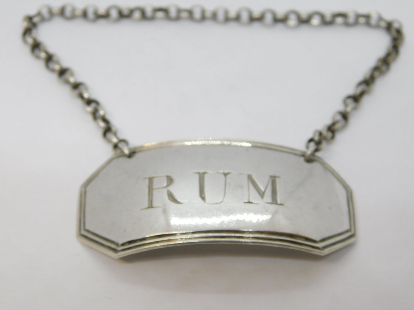 George III Sterling Silver Rum Decanter Label Antique c1780 Robert Hennell I