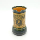 Victorian Royal Doulton Stoneware Nelson & His Captains Commemorative Jug c1880s