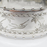 Victorian Sterling Silver Aesthetic Swallow Bangle Bracelet 1882 London Antique