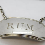 George III Sterling Silver Rum Decanter Label Antique c1780 Robert Hennell I
