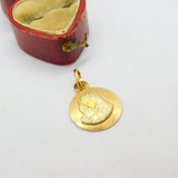 18ct Yellow Gold Religious Madonna Mary Charm or Pendant Vintage c1960