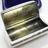 Georgian Sterling Silver Snuff Box 'A Token of Friendship' 1812 Birmingham John Munslow
