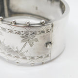 Victorian Sterling Silver Aesthetic Swallow Bangle Bracelet 1882 London Antique