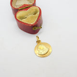 18ct Yellow Gold Religious Madonna Mary Charm or Pendant Vintage c1960