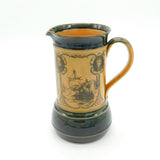 Victorian Royal Doulton Stoneware Nelson & His Captains Commemorative Jug c1880s