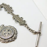 Sterling Silver St. John's Ambulance 'Joseph Jackson' Watch Chain Antique 1909-1917 Fobs & Dates