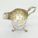 Irish George II Sterling Silver Paw Foot Cream Jug Antique c1750 Dublin