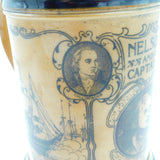Victorian Royal Doulton Stoneware Nelson & His Captains Commemorative Jug c1880s