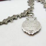Sterling Silver St. John's Ambulance 'Joseph Jackson' Watch Chain Antique 1909-1917 Fobs & Dates