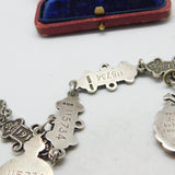 Sterling Silver St. John's Ambulance 'Joseph Jackson' Watch Chain Antique 1909-1917 Fobs & Dates