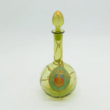 Early 19th Century Austrian Green Glass Painted Armorial Decanter c1820 Antique