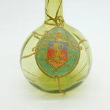Early 19th Century Austrian Green Glass Painted Armorial Decanter c1820 Antique