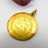 Greek 18ct Yellow Gold Byzantine Style Medallion Coin Pendant 1965 Vintage