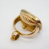 George III 9ct Rose Gold Carnelian Agate Monogram Fob Seal Antique c1780