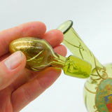 Early 19th Century Austrian Green Glass Painted Armorial Decanter c1820 Antique