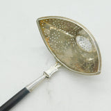 Edwardian Sterling Silver Modernist Wooden Handle Tea Strainer Antique Chester