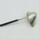 Edwardian Sterling Silver Modernist Wooden Handle Tea Strainer Antique Chester