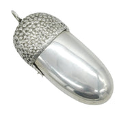 Victorian Sterling Silver Acorn Form Sewing Etui Case Antique 1870 London