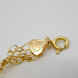 9ct Yellow Gold Woven Pattern Link Bracelet Vintage c1970 18cm Length