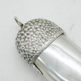 Victorian Sterling Silver Acorn Form Sewing Etui Case Antique 1870 London