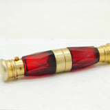 Victorian Sterling Silver Gilt, Cranberry Glass Double-Ended Scent Bottle & Vinaigrette c1860
