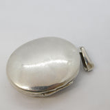 Victorian Style Sterling Silver Floral Sweetheart Locket Pendant Vintage