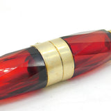 Victorian Sterling Silver Gilt, Cranberry Glass Double-Ended Scent Bottle & Vinaigrette c1860