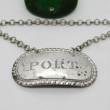 George III Sterling Silver Port Decanter Label Antique 1815 London