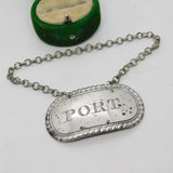 George III Sterling Silver Port Decanter Label Antique 1815 London