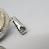 Victorian Style Sterling Silver Floral Sweetheart Locket Pendant Vintage
