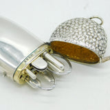 Victorian Sterling Silver Acorn Form Sewing Etui Case Antique 1870 London