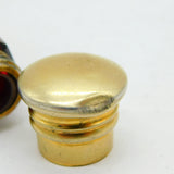 Victorian Sterling Silver Gilt, Cranberry Glass Double-Ended Scent Bottle & Vinaigrette c1860