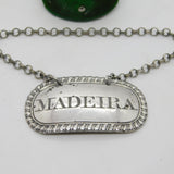 George III Sterling Silver Madeira Decanter Label Antique London 1815