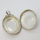 Victorian Sterling Silver & Gold Aesthetic Floral Sweetheart Locket Antique 1880