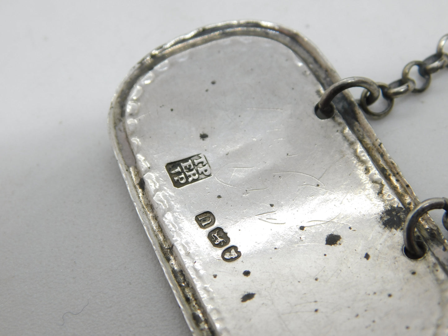 George III Sterling Silver Madeira Decanter Label Antique London 1815