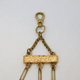 19th Century 14ct Gold & Silver Gilt Floral Three-Part Chatelaine Antique c1880