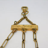 19th Century 14ct Gold & Silver Gilt Floral Three-Part Chatelaine Antique c1880