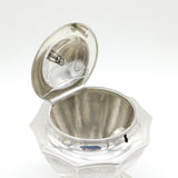 George III Sterling Silver Bright Cut Pedestal Tea Caddy Antique 1786 London Henry Chawner