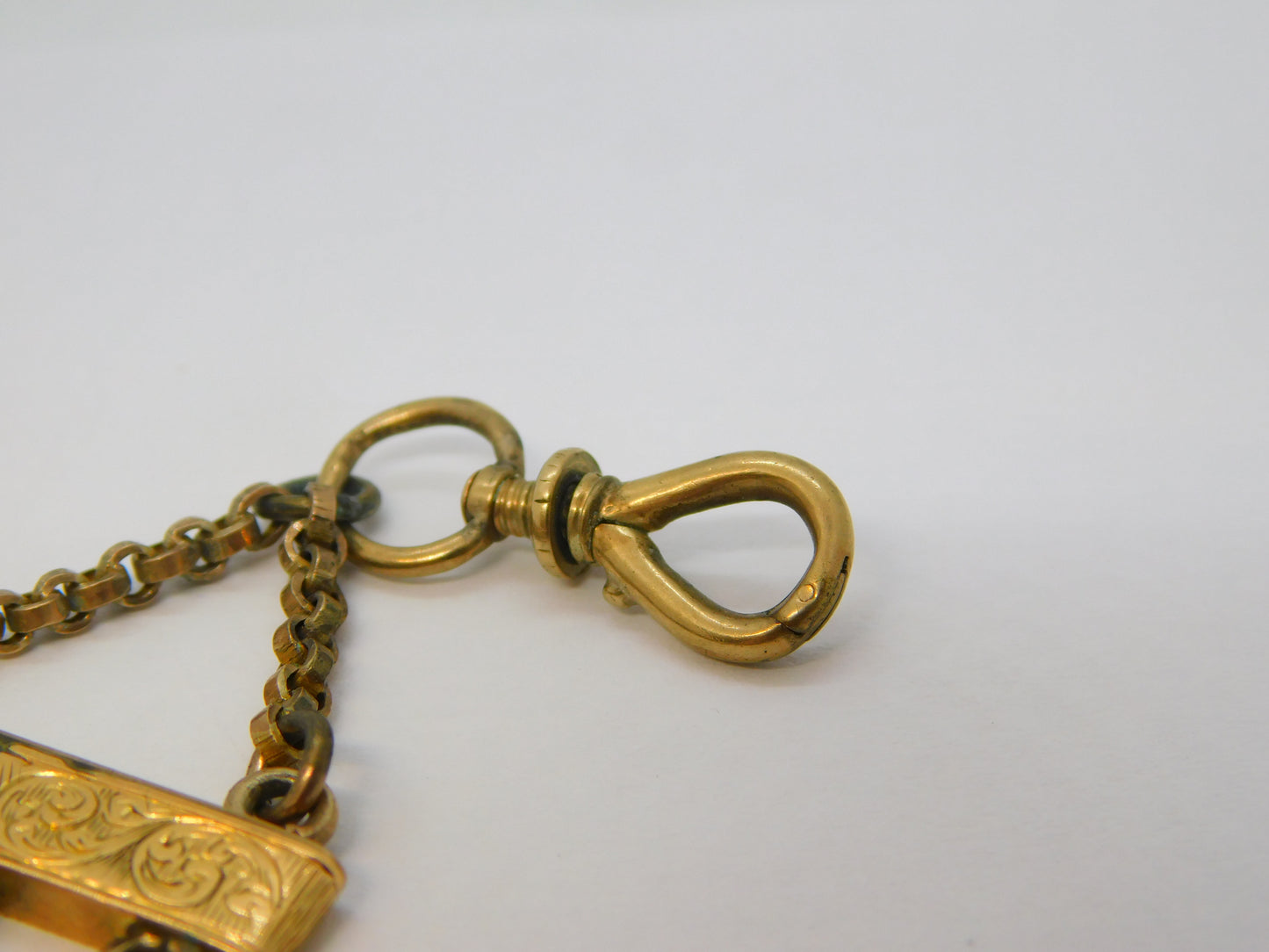 19th Century 14ct Gold & Silver Gilt Floral Three-Part Chatelaine Antique c1880