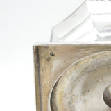 George III Sterling Silver Bright Cut Pedestal Tea Caddy Antique 1786 London Henry Chawner