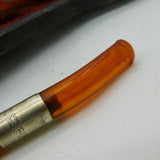 Boxed Sterling Silver, Meerschaum Carved Duck Novelty Pipe Antique 1913 Birmingham